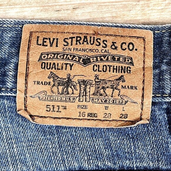 Y2K Levi's 511 Women’s 100% Cotton Skinny Jeans Size 16 - Picture 6 of 8